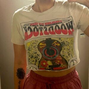 Woodstock band tee cropped